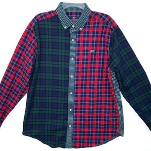 Vineyard Vines Party Classic Whale Shirt Two Tone Multicolor Plaid (XXL)